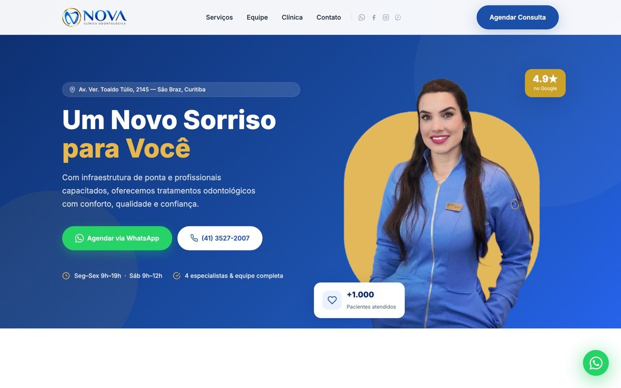 Site da Nova Odontologia São Braz